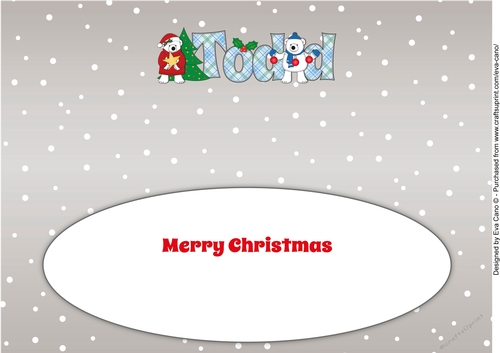 Monty and Luna Polar Bears decorating the Christmas tree TODD large dl insert