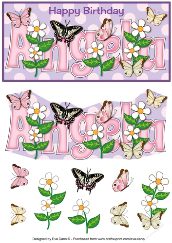 Flowers and Butterflies ANGELA dl