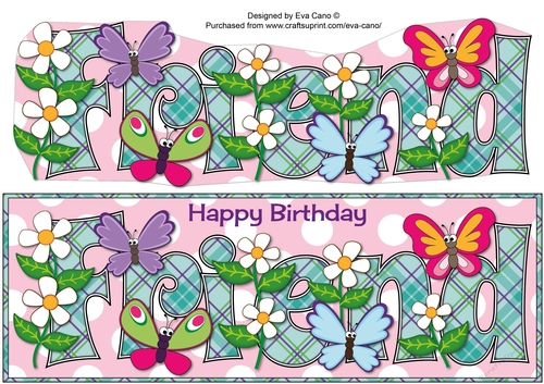 Flowers and Funny Butterflies FRIEND large dl 2