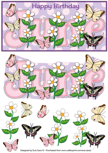 Flowers and Butterflies JUNE dl
