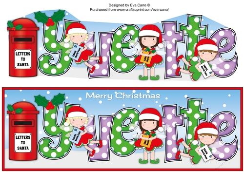 Christmas Fairies with letters to Santa YVETTE large dl
