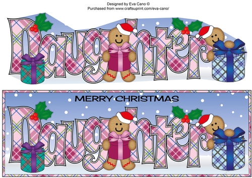 Gingerbread men with presents DAUGHTER large dl 2
