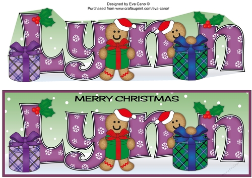 Gingerbread men with presents LYNN large dl