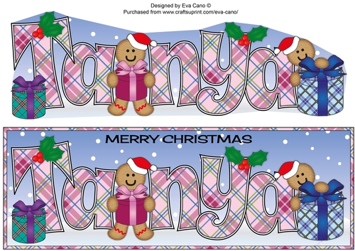 Gingerbread men with presents TANYA large dl