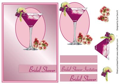 Bridal Shower Cocktail Decoupage