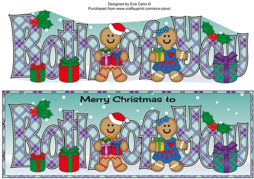 Gingerbread Couple with presents BOTH OF YOU large dl 3