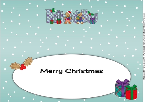 Gingerbread Couple with presents BOTH OF YOU large dl 3 insert