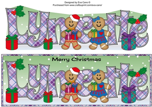 Gingerbread Couple with presents LYNETTE large dl