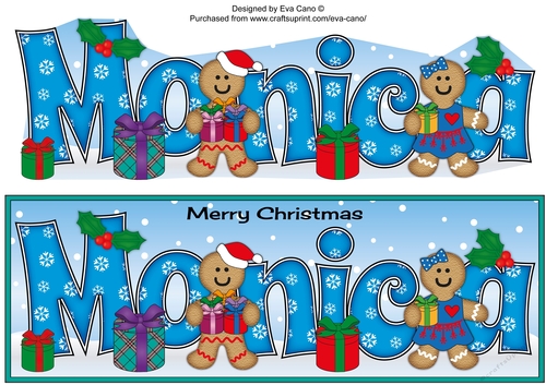 Gingerbread Couple with presents MONICA large dl