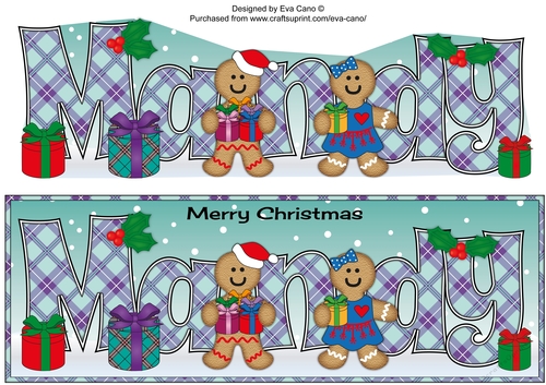 Gingerbread Couple with presents MANDY large dl