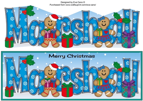 Gingerbread Couple with presents MARSHALL large dl