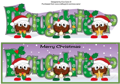 Crazy Christmas Puddings with Christmas decorations DAUGHTER large dl 3