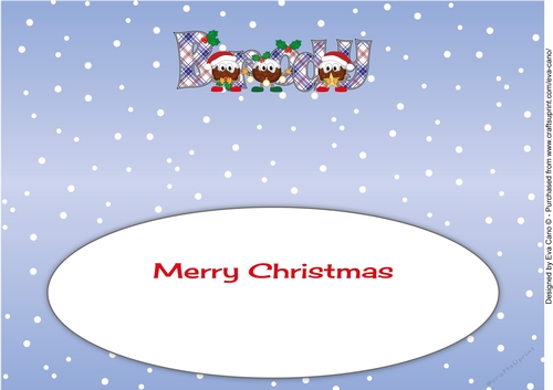Crazy Christmas Puddings with Christmas decorations BRODY large dl insert