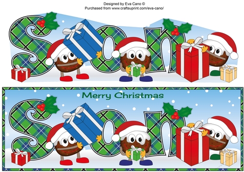 Crazy Christmas Puddings with presents SON large dl