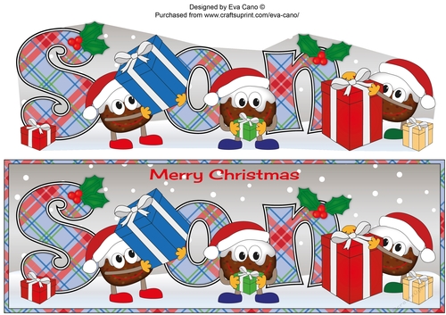 Crazy Christmas Puddings with presents SON large dl 2