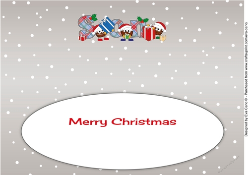 Crazy Christmas Puddings with presents SON large dl 2 insert