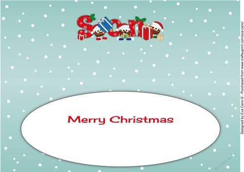 Crazy Christmas Puddings with presents SON large dl 3 insert