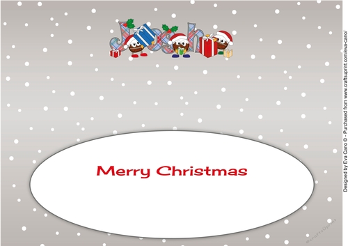 Crazy Christmas Puddings with presents JOSH large dl insert