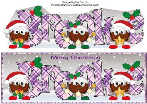 Crazy Christmas Puddings with Christmas decorations BROOKE large dl
