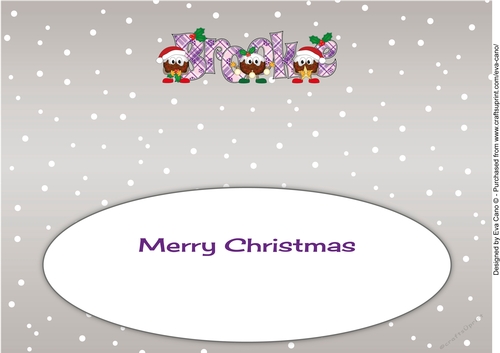 Crazy Christmas Puddings with Christmas decorations BROOKE large dl insert