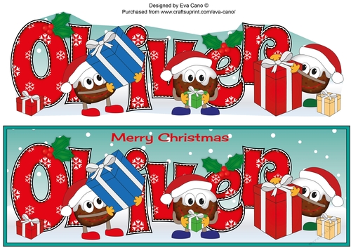 Crazy Christmas Puddings with presents OLIVER large dl