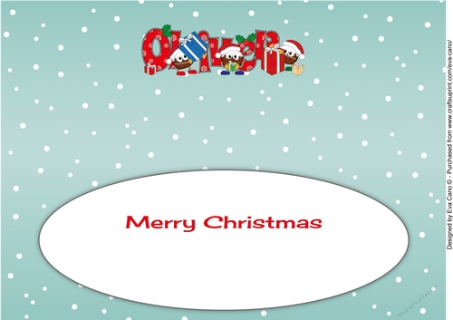 Crazy Christmas Puddings with presents OLIVER large dl insert