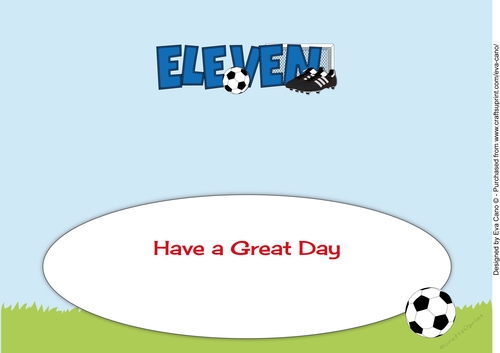 Football Boots & Football ELEVEN large dl insert