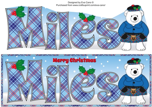 Scottish Monty Polar Bear MILES large dl
