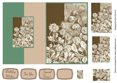 Vintage Flowers Fold Back