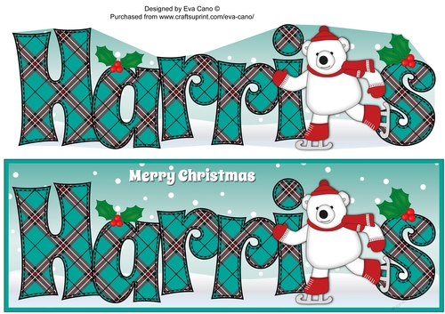 Monty Polar Bear Skating HARRIS large dl