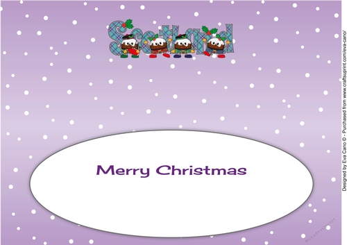 Crazy Scottish Christmas Puddings SCOTLAND large dl 2 insert