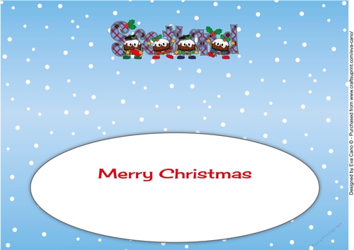 Crazy Scottish Christmas Puddings SCOTLAND large dl 3 insert