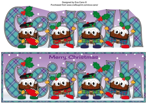 Crazy Scottish Christmas Puddings CEITIDH large dl
