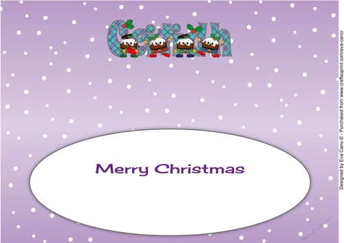 Crazy Scottish Christmas Puddings CEITIDH large dl insert