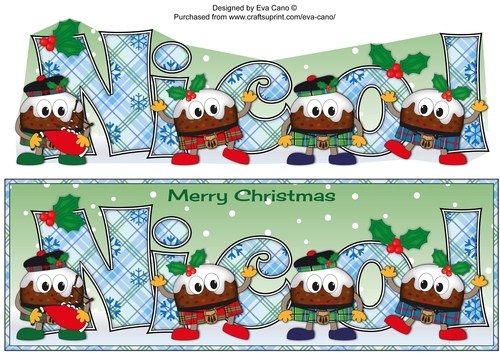 Crazy Scottish Christmas Puddings NICOL large dl
