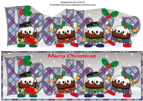 Crazy Scottish Christmas Puddings HEATHER large dl