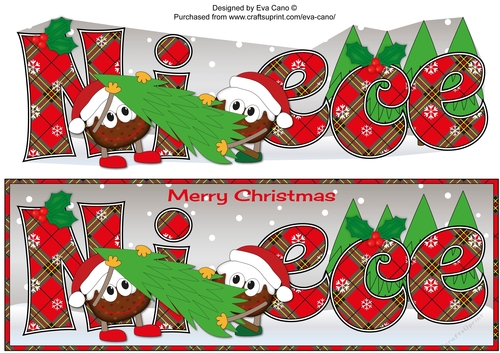 Crazy Christmas Puddings choosing the Christmas tree NIECE large dl 2