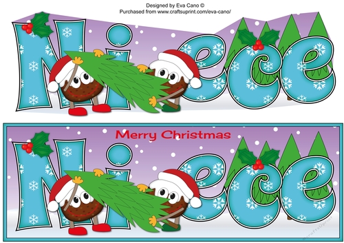 Crazy Christmas Puddings choosing the Christmas tree NIECE large dl 3