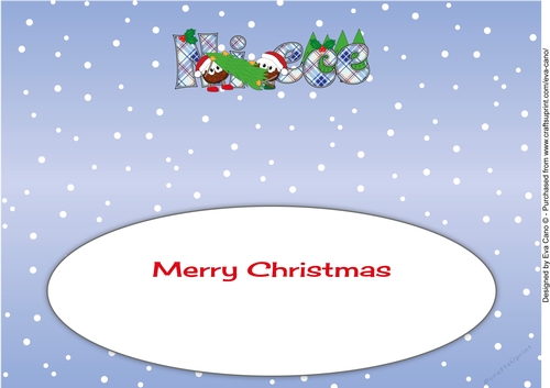 Crazy Christmas Puddings choosing the Christmas tree NIECE large dl insert