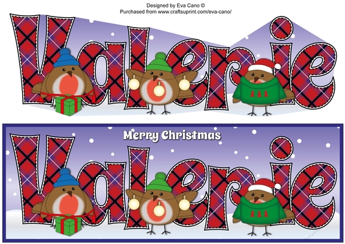 More Christmas Robins VALERIE large dl