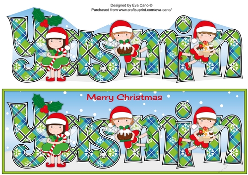 Christmas Fairies with Christmas treats YASMIN large dl