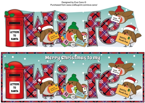 Christmas Robins with letters to Santa WIFE large dl 2