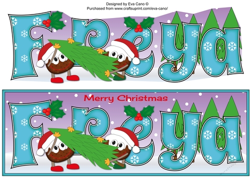 Crazy Christmas Puddings choosing the Christmas tree FREYA large dl
