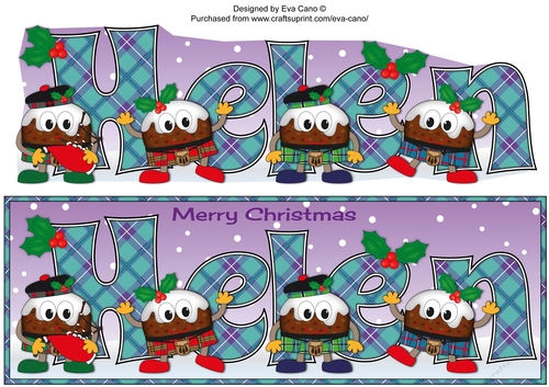 Crazy Scottish Christmas Puddings HELEN large dl