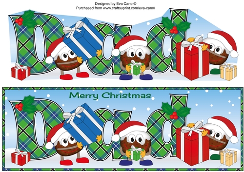 Crazy Christmas Puddings with presents DAD large dl