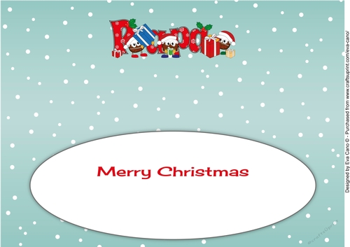 Crazy Christmas Puddings with presents PAPA large dl insert
