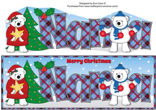 Monty and Luna Polar Bears decorating the Christmas tree NANA large dl
