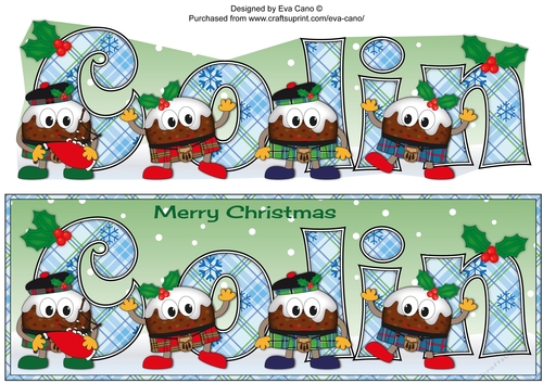 Crazy Scottish Christmas Puddings COLIN large dl