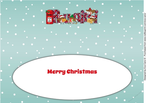 Christmas Robins with letters to Santa RUAIRI large dl insert