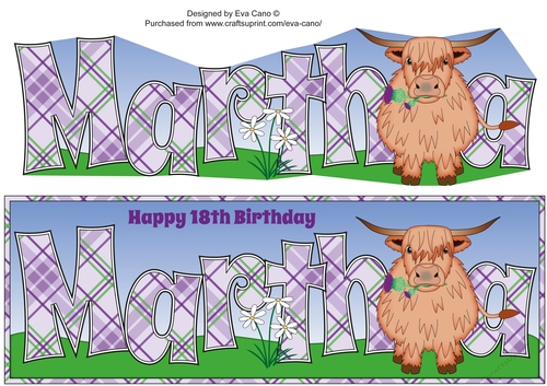 Highland Cow MARTHA 18th large dl
